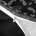 thumbnail image 4 of jejeloiu Minimal Paisley Duvet Cover Queen For Men Women,Simple Monogram I Queen Bedding,Black Gray,Black Reversible,3pcs,1 Duvet Cover and 2 Pillowcases, 4 of 6