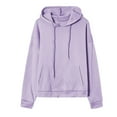 thumbnail image 3 of cocolona Womens Solid Color Hoodie Casual Long Sleeve Drawstring Hooded Sweatshirts Fall Winter Pullover Tops Hoodies for Women, 3 of 5