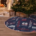 thumbnail image 6 of Daiia Nautical Style Sailboat Drawing Merry Christmas Tree Skirt , Xmas Large Lace-up Tree Skirt, Santa Snowflakes Rustic Home Decorations New Year Party Farmhouse Decor-36", 6 of 7