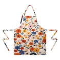 thumbnail image 2 of Pioneer Flower Floral Print Pattern Apron-Garden Aprons for Women with Pockets-Cotton Linen Waterproof Kitchen Cooking Gardening Aprons Adjustable for Kitchen,Cooking,BBQ and Salon 33x27 Inch, 2 of 7