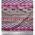 thumbnail image 1 of Soimoi Polyester Crepe Fabric Aztec Geometric Print Fabric by Yard 42 Inch Wide, 1 of 3
