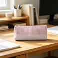 thumbnail image 4 of Estuche de pana para estudiantes y oficina | Organizador de papelería de tela suave con cremallera | Estuche para bolígrafos de gran capacidad para guardar en el escritorio, 4 of 6