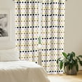 thumbnail image 3 of Ambesonne Polka Dots Window Curtains, Symmetrical Rounds Art, Each 28" W x 95" L, Coffee Multicolor, 3 of 5