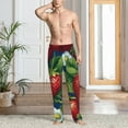 thumbnail image 5 of Uemuo Strawberry2 Pattern Men's Wide Leg Palazzo Lounge Pants with Pockets Light Weight Loose Comfy Casual Pajama Pants-, 5 of 9