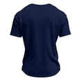 thumbnail image 4 of OIOLOYJM Waffle Knit Shirts for Men Short Sleeve Pullover Crewneck Ribbed Texture Tops Vintage Loose Lightweight Summer Workout Clothes Dark Blue S, 4 of 4