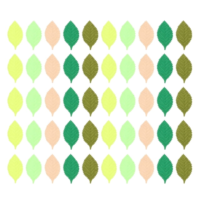 Shisuyan Fabric Leaves Polyester 300Pcs 2.6X1.4in