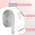 thumbnail image 3 of Cinta de Rhinestone de Cristal Autoadhesiva, Rollo de 7 Filas de 4 Yardas de Cinta de Diamante de Cristal Plateada, 3 of 6
