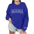 thumbnail image 2 of Frostluinai Mama Sweatshirts Women Long Sleeve Oversized Pullover Tops Crew Neck Funny Letter Print Sweat Shirts Loose Fit Sweatshirts Clearance, 2 of 9