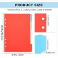 thumbnail image 2 of 25pcs 5-Tab Binder Dividers Notebook Paper Discbound Plastic Loose Leaf Binders Index Divider Sheets Multicolor Notebook Dividers for 6 Ring Binders School Office Supplies diy, 2 of 9