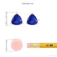 thumbnail image 2 of ANGARA Natural Martini-Set Trillion 1.5 ct Tanzanite Stud Earrings in 14K Rose Gold for Women (Size-6mm) | December Birthstone, Anniversary, Jewelry Gift for Women | Natural Tanzanite Earrings, 2 of 7