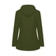 thumbnail image 3 of Chaqueta de nieve con capucha de invierno para mujer Chaqueta de lluvia cálida Impermeable Ropa de para proteger libre Escalada ejercicio - S Verde S Macarena Rompevientos, 3 of 4