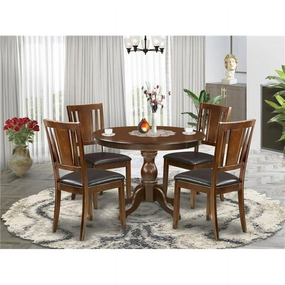 5 Piece Hartland Dining Table Set - Mahogany