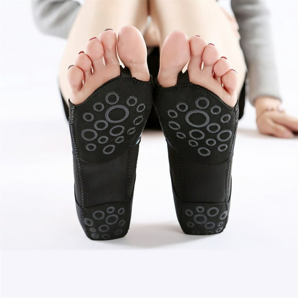 1 Pair Non-slip Breathable Toeless Yoga Ballet Pilates Socks with