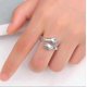 thumbnail image 3 of 2pcs Durable 925 Sterling Silver Adjustable Hug Ring for women Grandmom Granddaughter Love Hug Embrace Open infinity Ring Girls Gift, Anniversary Stat, 3 of 4