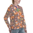 thumbnail image 6 of Fotbe Cute Little Fox Pattern Womens Long Sleeve Hoodie, Pullover Hooded Sweatshirt, Kangaroo Pocket Hoodie with Eye-catching Drawstrings-, 6 of 7