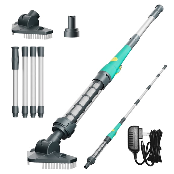 Efurden Cordless Pool Vacuum, Handheld Pool Vacuum with Running Time up to 60-Minutes for Small Above Ground Pools, Hot Tubs and Spas (Green)