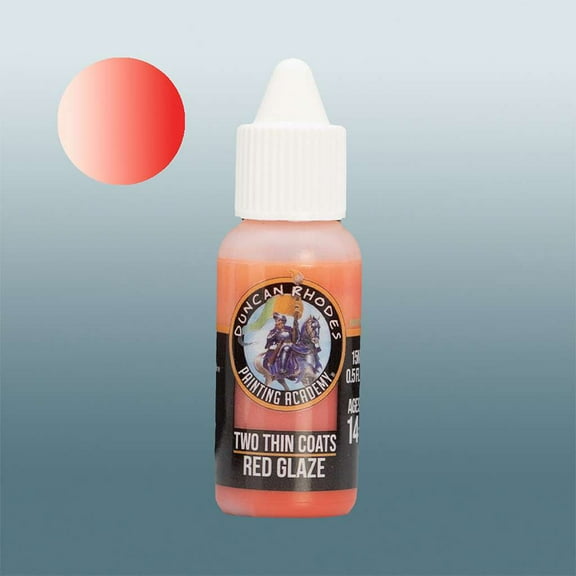 Two Thin Coats Red Glaze Paint