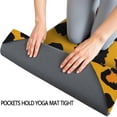 thumbnail image 3 of Yellow and Black Of Leopard Print Hot Yoga Mat Towel Non Slip for Hot Yoga - Quick-Drying Yoga Mat Cover with 4 Corner Pockets with Travel Bag - Hot Yoga Towel Non Slip 70"x26", 3 of 6
