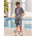 thumbnail image 4 of Arshiner Boys 2 Piece Outfits Hawaiian Shorts Sets Button Down Shirt and Shorts Summer Beach Clothes, 4 of 6