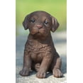 thumbnail image 5 of Décor de Jardin Statue d'Animal Chocolat Labrador Puppy, 5 of 5