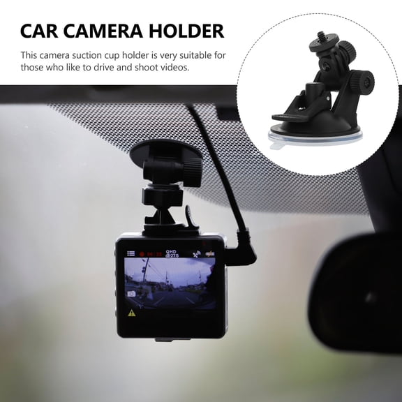STRANDCHIC Adjustable Black Car Camera Holder with Strong Mount for Dashboard and Window Use