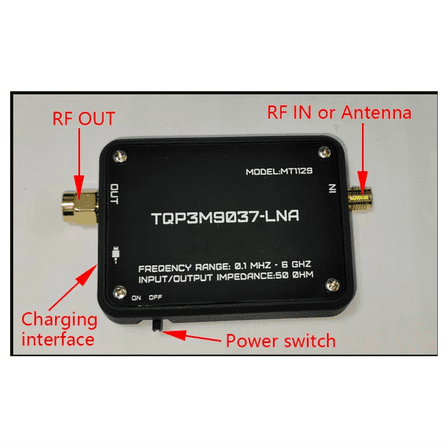 MT1129 Low Noise Amplifier TQP3M9037 LNA for SDR Radio Receiver Spectrum Analyzer TEF6686