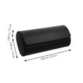 thumbnail image 2 of KAKOWELY 1Pc 3 Slots Portable Watch Box Round Watch Organizer Elastic PU Watch Case,8.66"X3.94"X2.95", 2 of 5