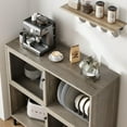 thumbnail image 7 of FOLDLIFE Rattan Buffet Cabinet with Storage, Sideboard Cabinet with Sliding Door,Coffee Bar Cabinet, Modern Accent Cabinet Console for Kitchen, Dining Room, Living Room, Hallway, Entry,Grey, 7 of 7