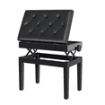 thumbnail image 1 of HOMCOM Height Adjustable Piano Bench with PU Leather Padded, 1 of 10