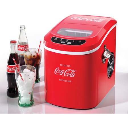 Nostalgia ICE100COKE Coca-Cola 26-lb Automatic Ice Cube Maker