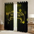 thumbnail image 2 of Feelyou Video Gaming Lover Curtains Pack of 2 (42x84 Each) for Teen, Yellow Game Console Curtains Blackout, Neon Geometric Bedroom Curtains, Blackout Curtains Room Decor, 2 of 6