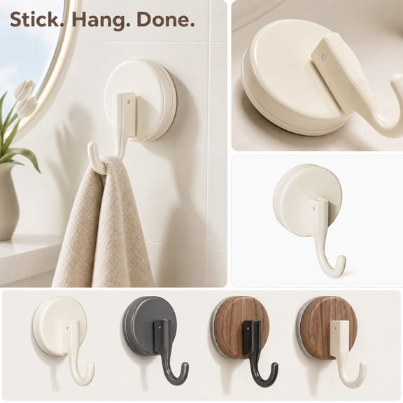 THOPBPRK Suction Cup Hooks No Drilling Heavy Duty Vacuum Wall Hangers Utility Hooks for Shower Bathroom Kitchen Window Glass Hanging Robe Towel Holder Pack of Four Home , 1Pack A
