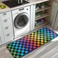 thumbnail image 3 of Rainbow Checkered Pattern Kitchen Rug Mat,Kitchen Runner Rugs Non Skid Washable,Decorative Kitchen Floor Mats for Kitchen,Sink,Laundry,17"x47.2", 3 of 7