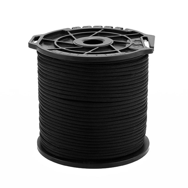 Outdoor Multi-function Spool 9-core Paracord Rope 4mm Thick Binding Rope Clothesline Tent Wind Rope Climbing Rope Black