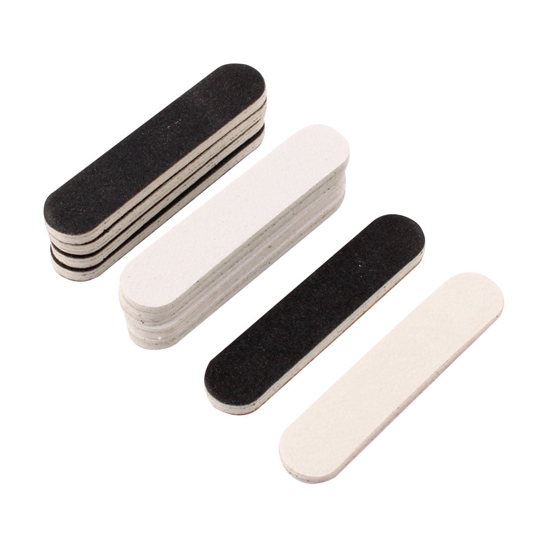 Home Foam Short Straight Double Side Manicure Emery Board Nail Buffer 10 Pcs