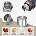thumbnail image 3 of 20 Oz Pioneer Flower Coffee Tumbler Double Wall Insulated Stainless Steel Water Bottle | Metal Reusable Thermoses Flask with Cup Cap | Leak & Sweat Proof with Anti-Dust Lid, 3 of 7