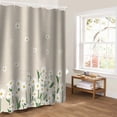 thumbnail image 5 of Spring Floral Daisy Bathroom Curtain 84 Inch Shower Curtain with Hooks, Flower Burlap Texture Waterproof Polyester Bath Curtain Washable Bathtub Curtain 72''x 84'', 5 of 6