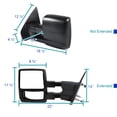 thumbnail image 4 of Spec-D Tuning Manual Extend Towing Mirrors Compatible with 2004-2014 Ford F-150, Left + Right, 4 of 5
