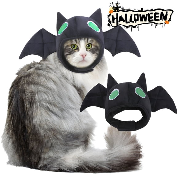 TELOLY 2026 New Pet Headgear Cute Bat Shaped Pet Hat Halloween Costume Soft Comfortable Cat Dog Headwear Pet Supplies