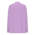 thumbnail image 6 of Fanxing Women's Chic Knitted Cardigan Casual Open Front V Neck Oversized Sweater Shrug Fall Jacket with Pocket Purple M, 6 of 7