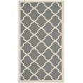 thumbnail image 3 of Safavieh Courtyard Amber Geometric Indoor/Outdoor Area Rug, Anthracite/Beige, 2' x 3'7", 3 of 10