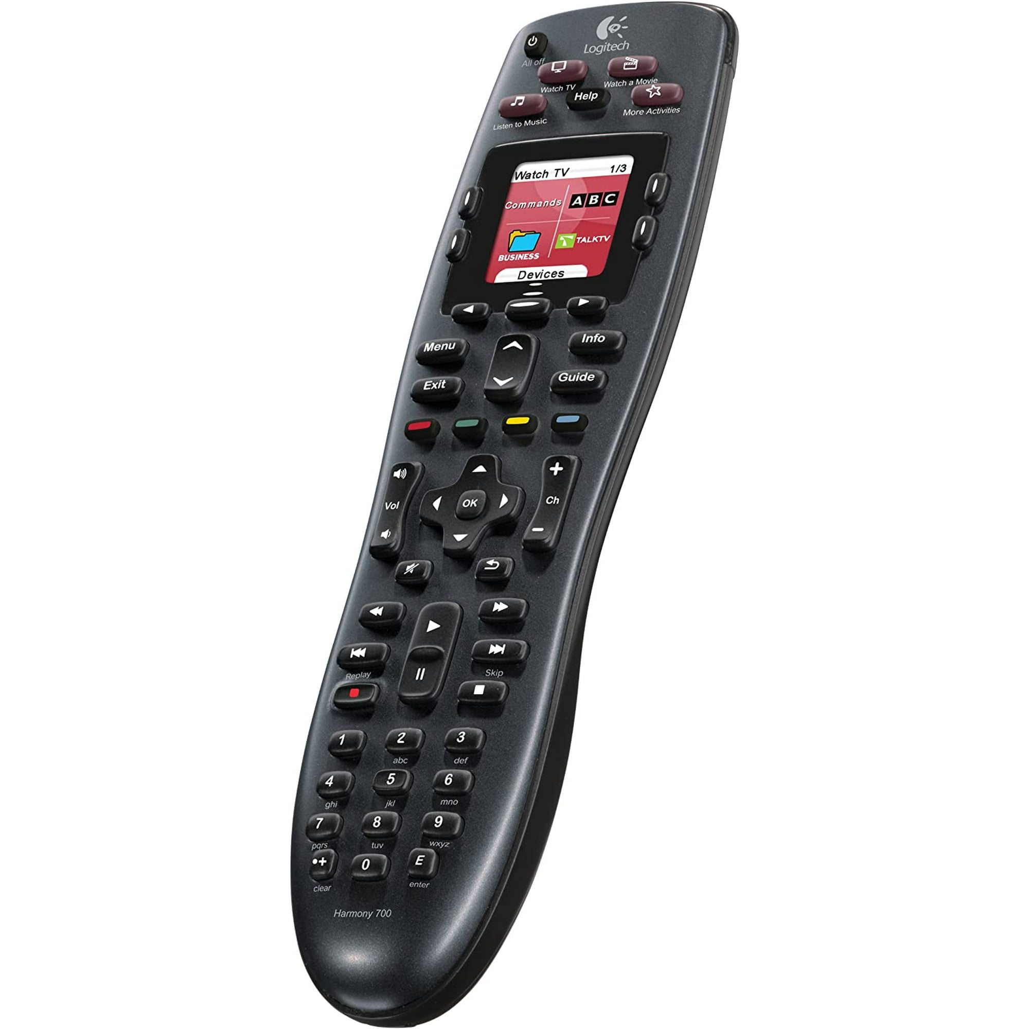 Logitech Harmony 700 Rechargeable リモコン Logitech Harmony 700 Rechargeable Remote with Color Screen (Black