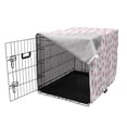 thumbnail image 3 of Owl Print Dog Crate Cover, Illustration of and Feminine Birdies Randomly Arranged, Easy to Use Pet Kennel Cover Small Dogs Puppies Kittens, 7 Sizes, Marigold Pale Pink, by Ambesonne, 3 of 6
