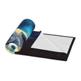thumbnail image 3 of PHELIKA Galaxy Wolf Moon 02 All Season Soft Throw Blanket Lightweight Flannel Fleece Blankets 60" x 80", 3 of 8