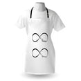 thumbnail image 3 of Love Apron Infinity Symbol with Monochrome Design Forever Love Theme Abstract Vintage Valentine, Unisex Kitchen Bib Apron with Adjustable Neck for Cooking Baking Gardening, Black White, by Ambesonne, 3 of 3