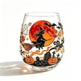 thumbnail image 6 of QuanTara Halloween 2D Glass Tumbler, 16oz Spooky Character Drinking Glass, Handle-Free Cartoon Ghost & Pumpkin Cup for Cold Beverages, Candy Jar, or Haunted House Party Decor, 6 of 7