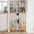 thumbnail image 6 of Pink Orange Flowers Kitchen Curtains 45 Inch Length, Spring Floral Farmhouse Botanical Rustic Tiers Curtains for Bathroom Bedroom Cafe, Light Filtering Window Treatment Drapes 2 Panels 42"Wx45"L, 6 of 8