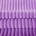 thumbnail image 3 of Soft Corduroy Striped Velvet Square Decorative Throw Pillow Cusion For Couch, 18" x 18", Violet Purple, 2 Pack, 3 of 6