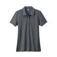 thumbnail image 6 of Zfeel Oceanside Heather Polo for Women, Short Sleeve Collared Classic Polo Shirt, Black Heather, S, 6 of 6