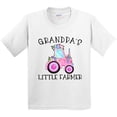 thumbnail image 3 of Inktastic Grandpa's Little Farmer Pink Tractor and Flowers Youth T-Shirt, 3 of 5